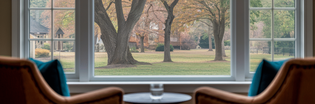 Peaceful room for virtual care in Maryland.