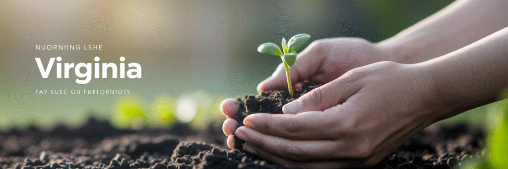 Hands nurturing a small sprout symbolizing recovery.