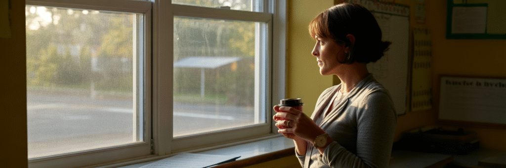 Maryland teacher contemplating her health goals.