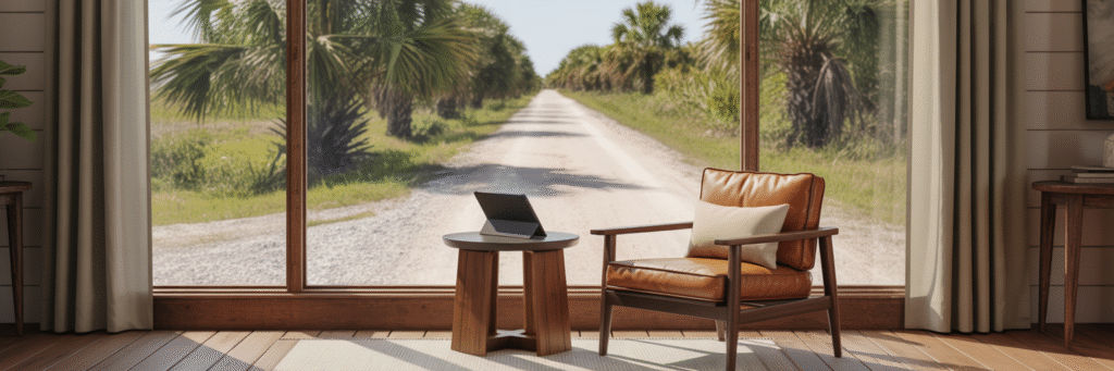 Virtual care access from rural Florida home.