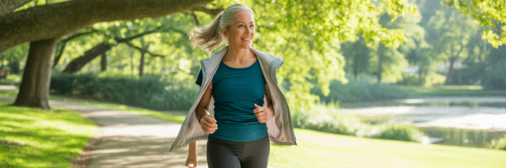 Healthy woman enjoying GLP-1 weight loss.